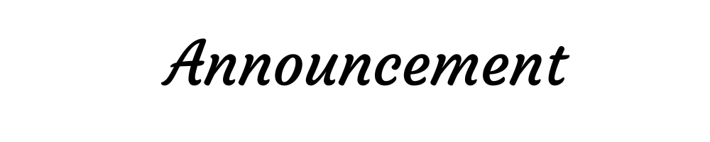 Announcement